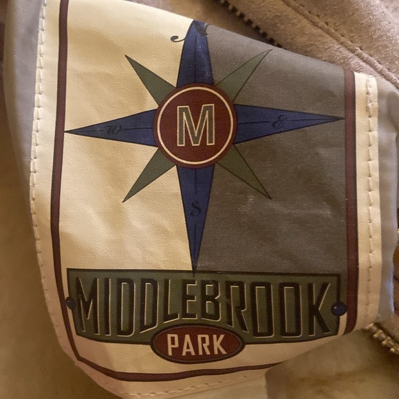 Heavy Middlebrook park tan suede coat w/ faux fur lining Reversible size M/L/XL - Picture 11 of 13